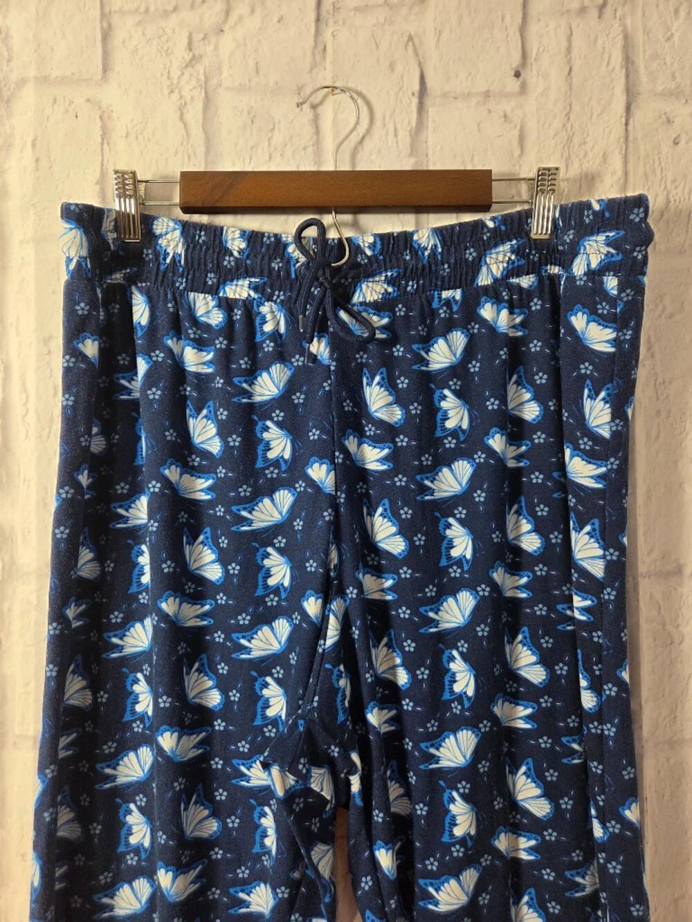 Loungewear by Seven 2XL Butterfly Floral Drawstring Fleece Pants Bundle (Flaw)